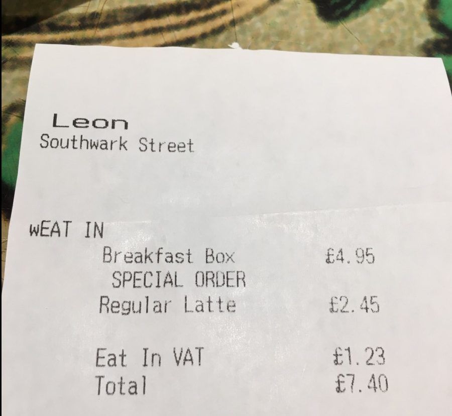 Leon special order receipt