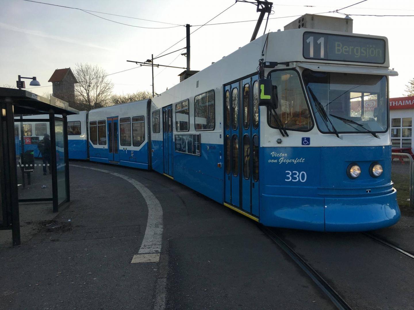 What to do with kids in Gothenburg in winter - even buggies can fit on the trams in Gothenburg but you do need to fold them!