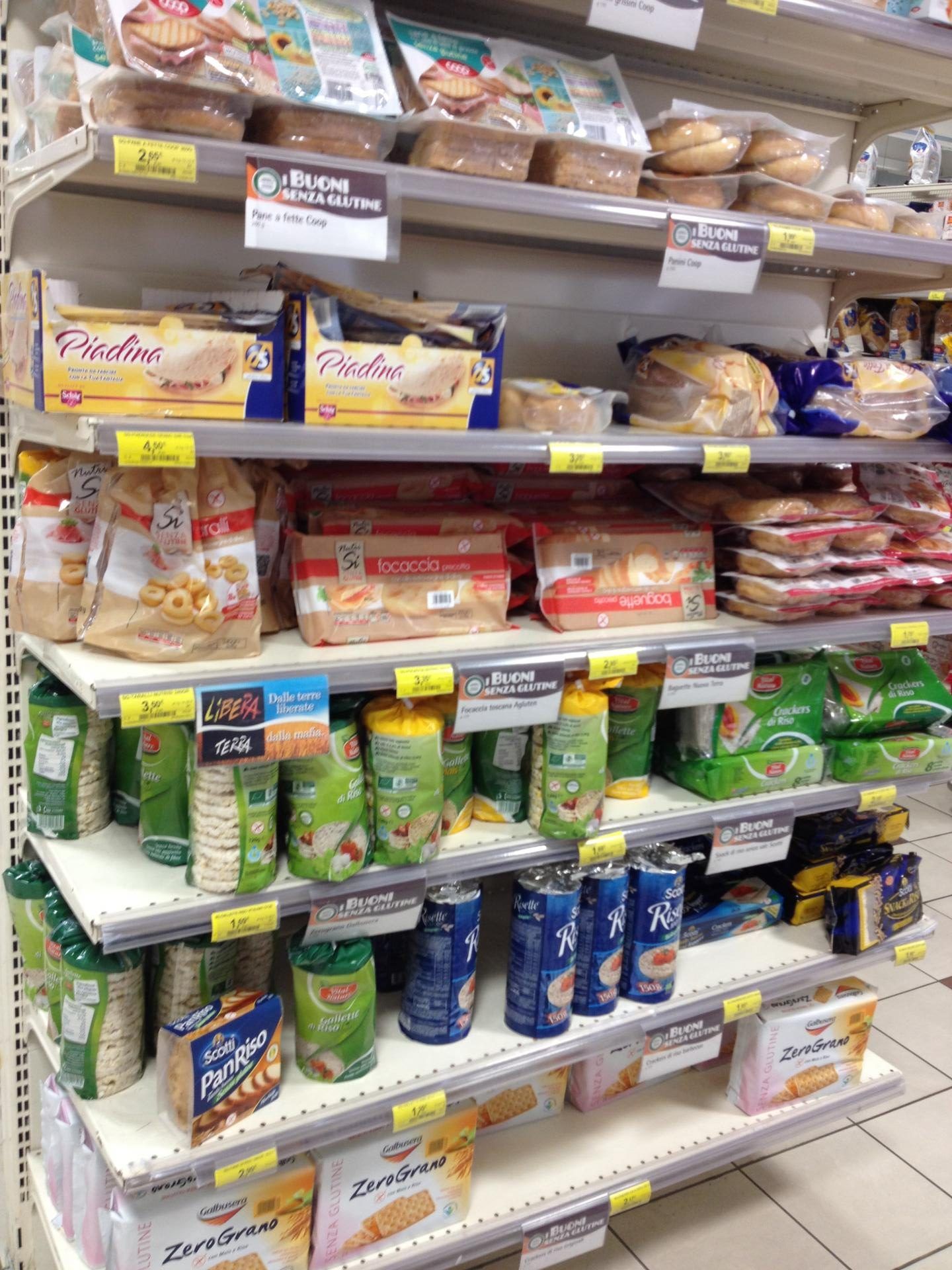 gluten free supermarket Italy