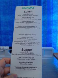 gluten free hospital menu