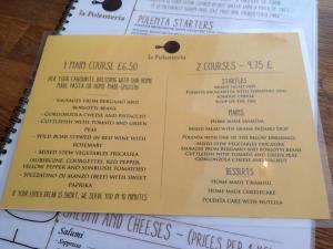 La Polenteria Menu