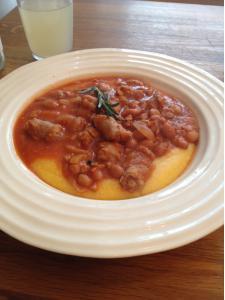 Deliciously hot and creamy polenta